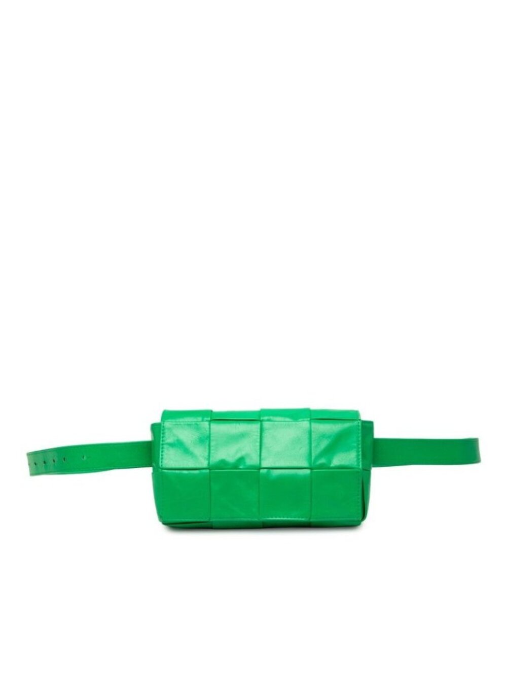 Bottega Veneta Maxi Intrecciato Cassette Belt Bag Green Leather
